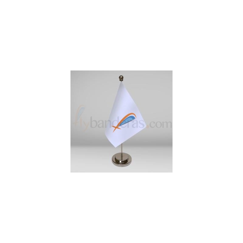 Mástil de sobremesa con bandera