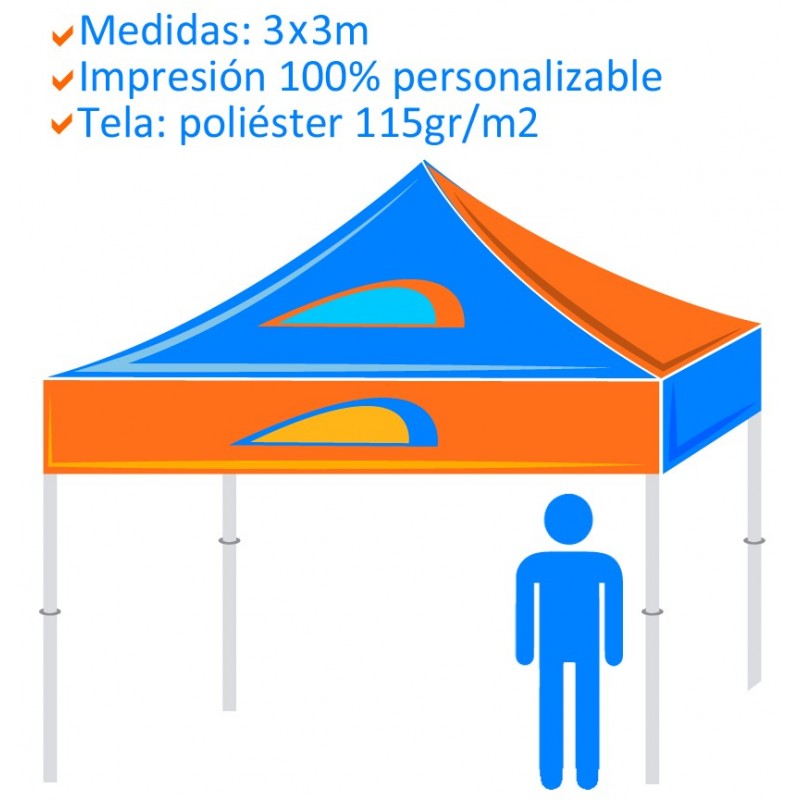 Carpa Personalizada Plegable  3x3m