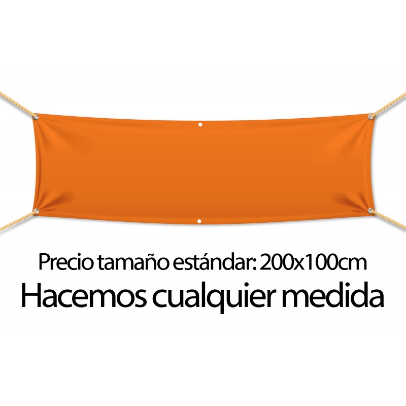 Pancarta con ollao cada 100cm