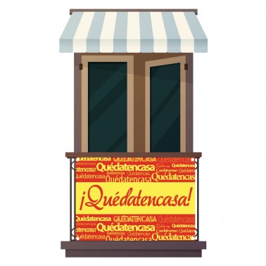 Banderas Quédate en Casa España