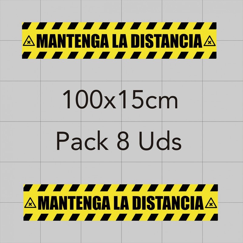 Vinilo adhesivo 100x15cm - Distancia de seguridad