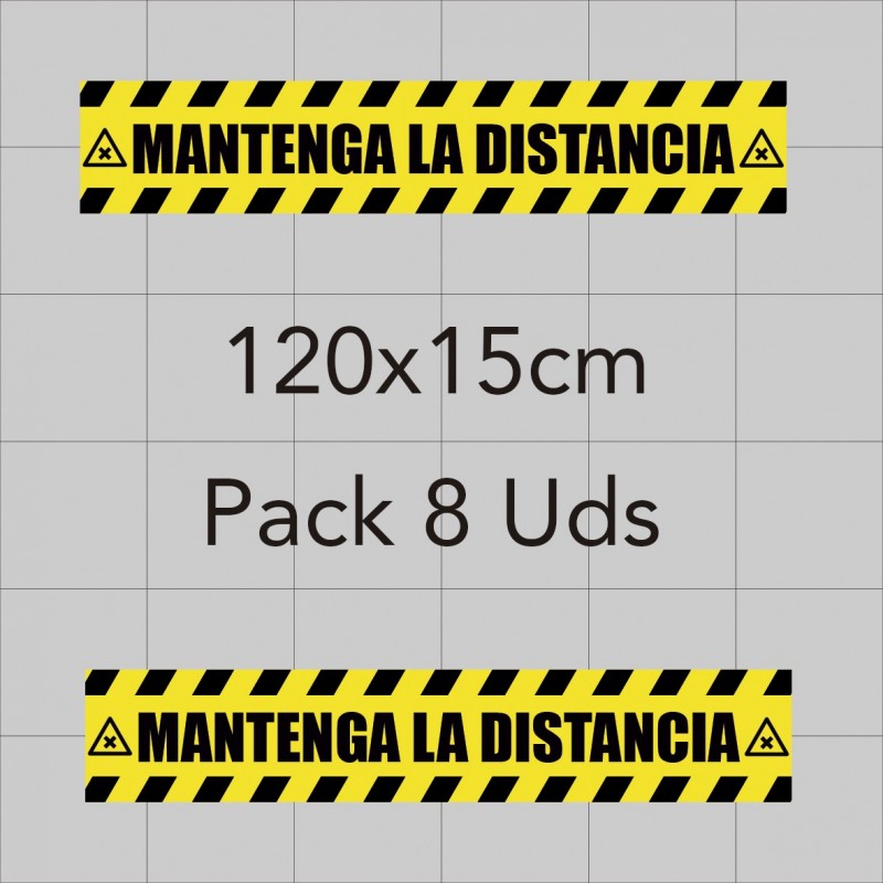 Vinilo adhesivo 120x15cm - Distancia de seguridad