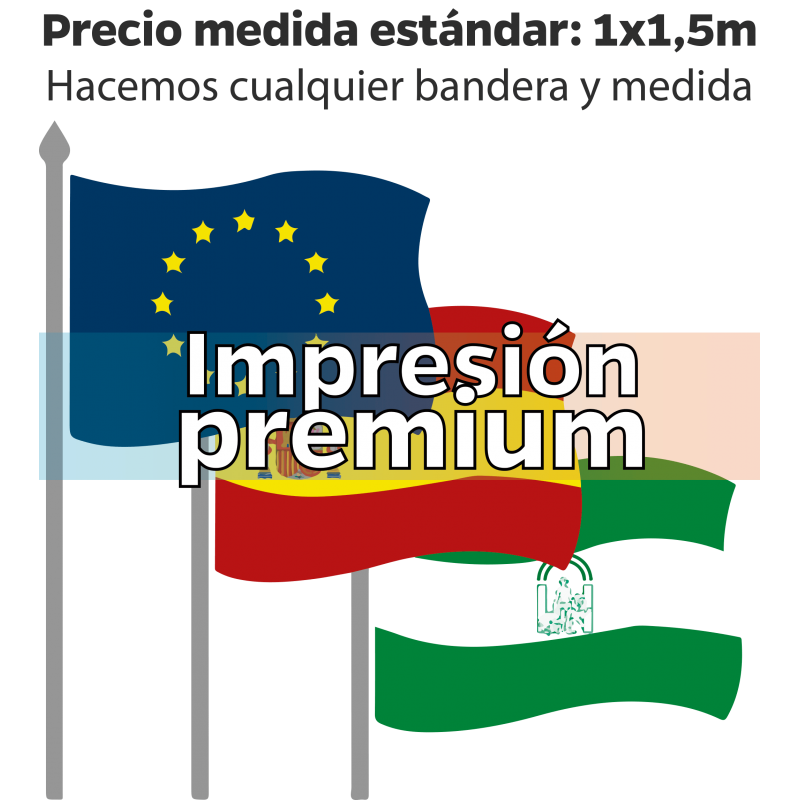 Banderas institucionales impresión PREMIUM