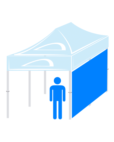 Pared lateral de 6m para carpa de 3x6m