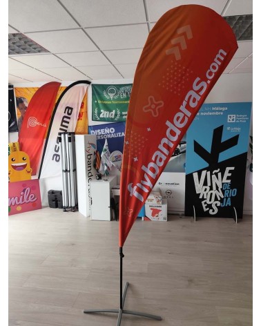 Flybanners lágrima con doble tela